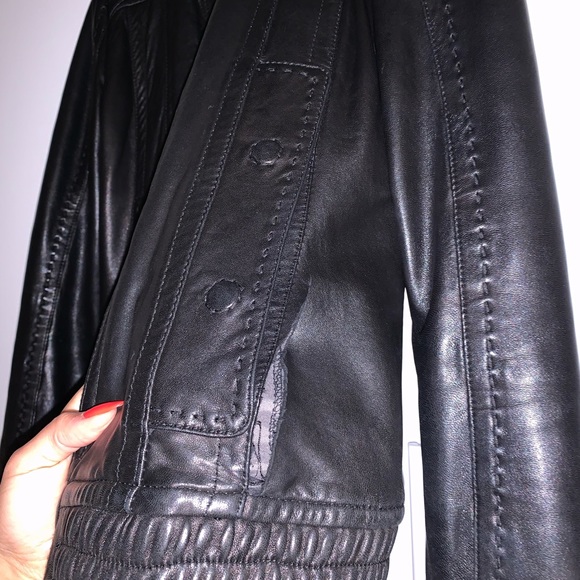 Mackage black leather jacket size M - Picture 3 of 3